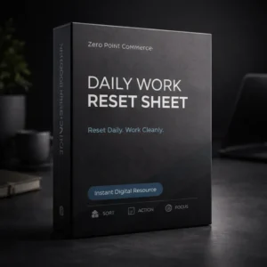 Daily Work Reset Sheet