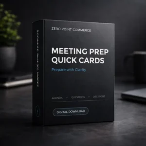 Meeting Prep Quick Cards