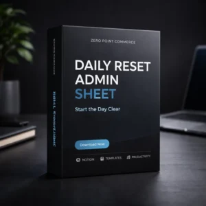 Daily Reset Admin Sheet